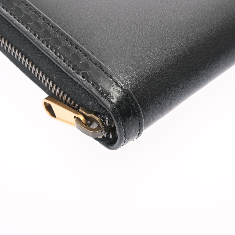 Gucci Zip Around Wallet Black Python Leather Long - image 5